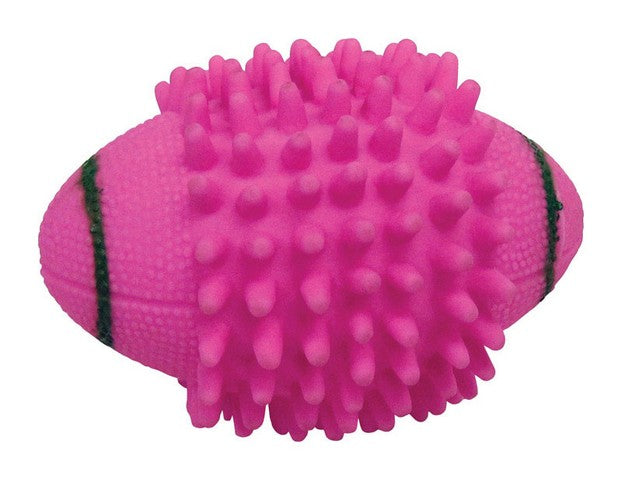 Boss 52984 Medium Nylon Spiked Football Dog Toy Assorted Colors