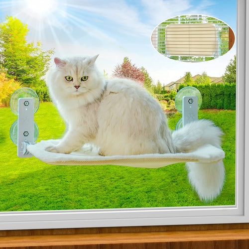 Cat Window Perch Foldable Hammock with Steel Frame and Strong Suction